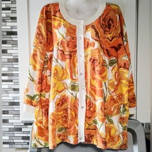 Bob Mackie sweater “wearable art,” cardigan Sz-2x